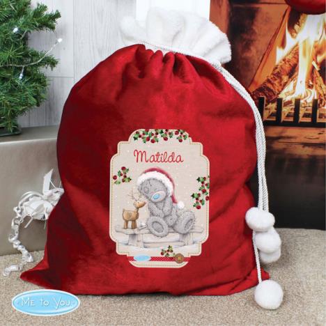 Personalised Me to You Reindeer Luxury Pom Pom Christmas Sack Extra Image 1